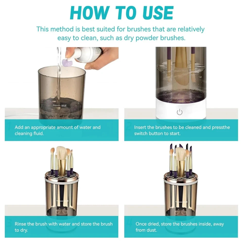 Automatic Makeup Brush Cleaner